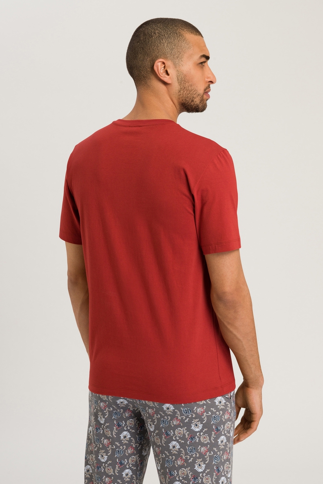 Мужская домашняя красная хлопковая футболка 2