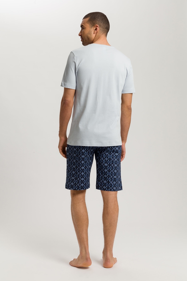 Мужская хлопковая пижама с шортами 2
