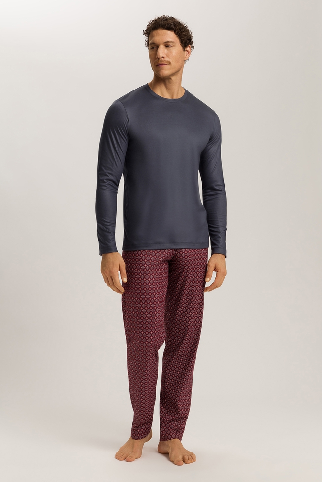 Мужская пижама с брюками с принтом из хлопка  1