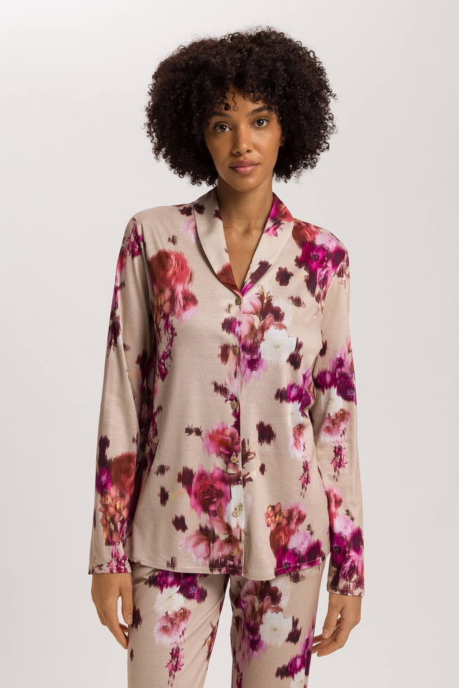 Женская домашняя рубашка с цветочным принтом  1
