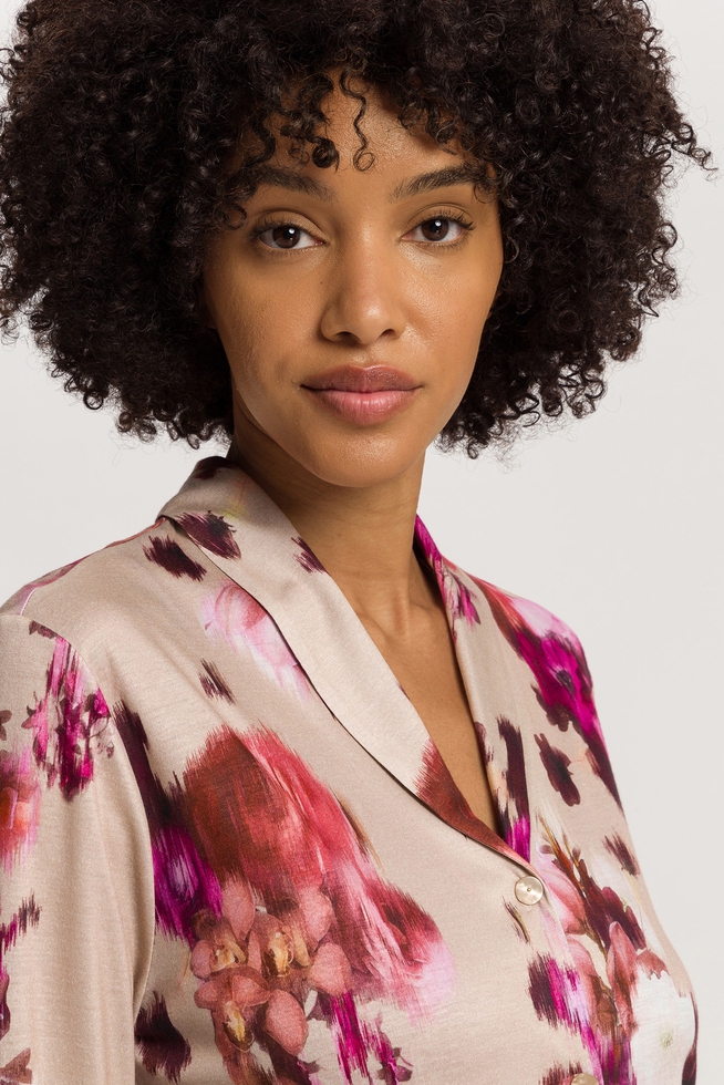 Женская домашняя рубашка с цветочным принтом  3