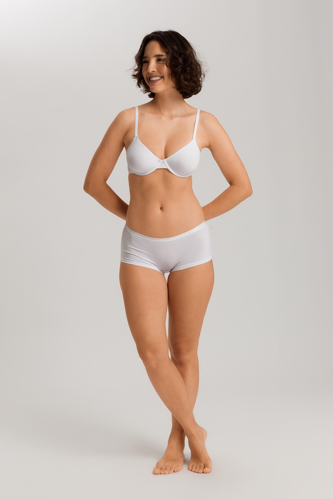 Женские белые трусы-хипстеры 4