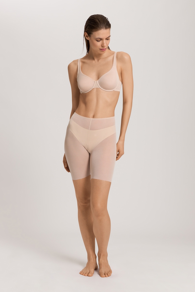  Женские бежевые трусы-шорты макси  4