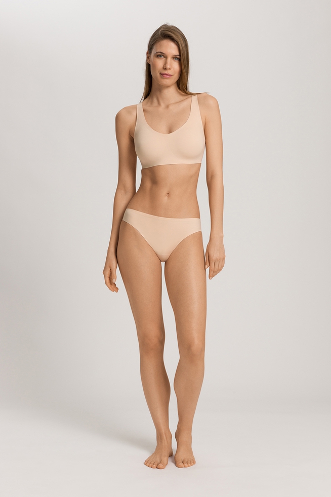  Бежевый бюстгальтер-топ с плотными чашками  4