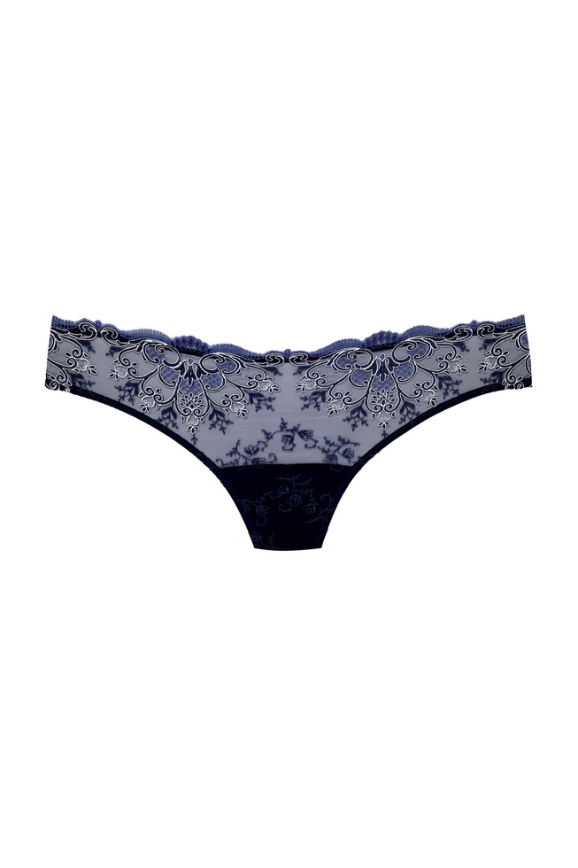 Женские синие трусы-танга 5