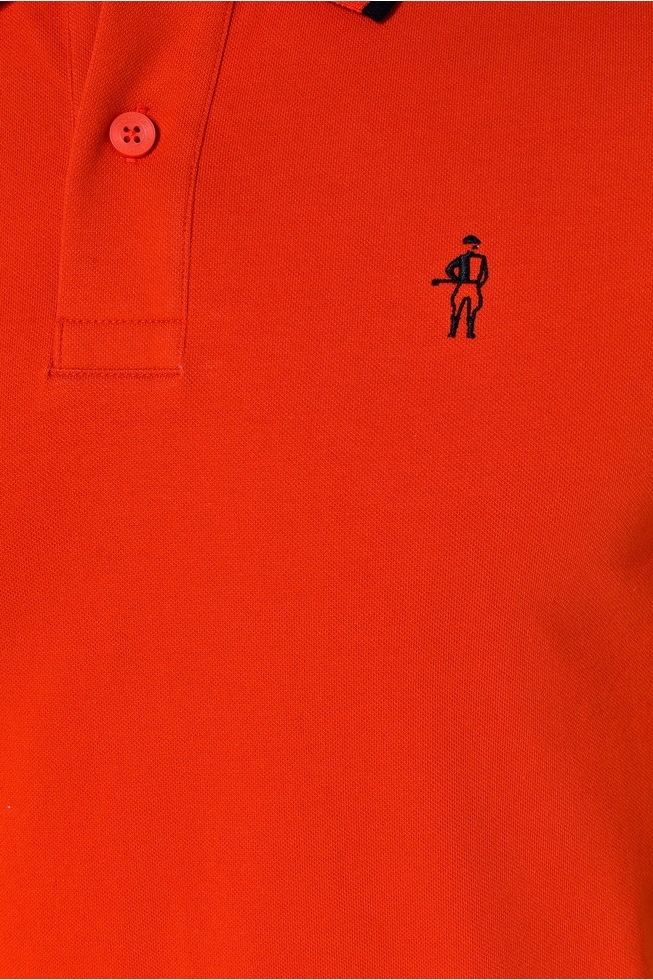 Красная футболка-поло из хлопка 4