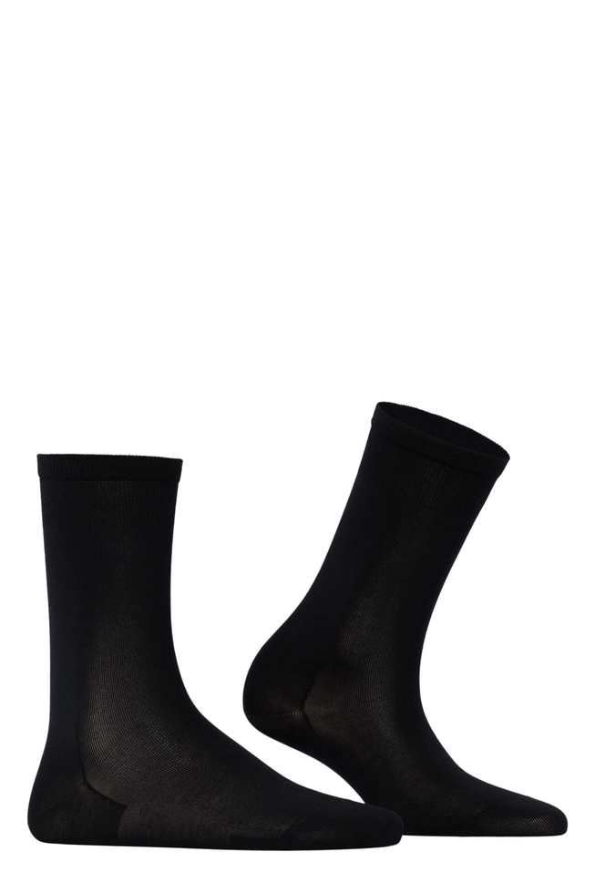 Носки женские чёрные Finest Cotton 3