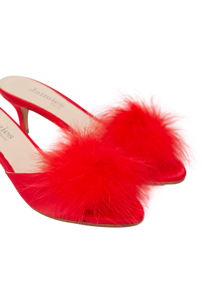 Женские красные домашние туфли 4