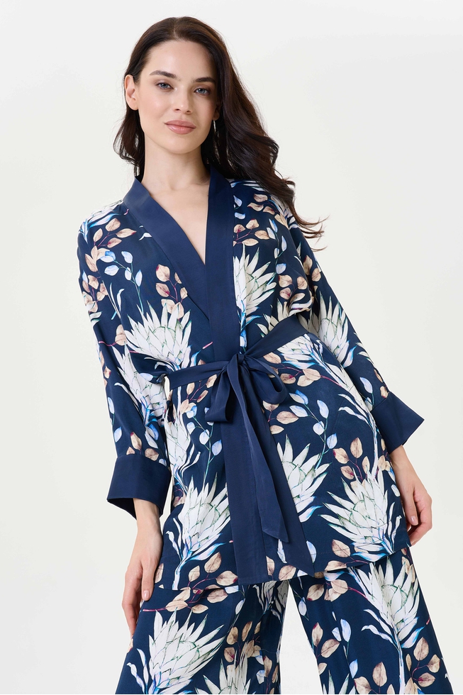 Женский домашний топ-кимоно 1