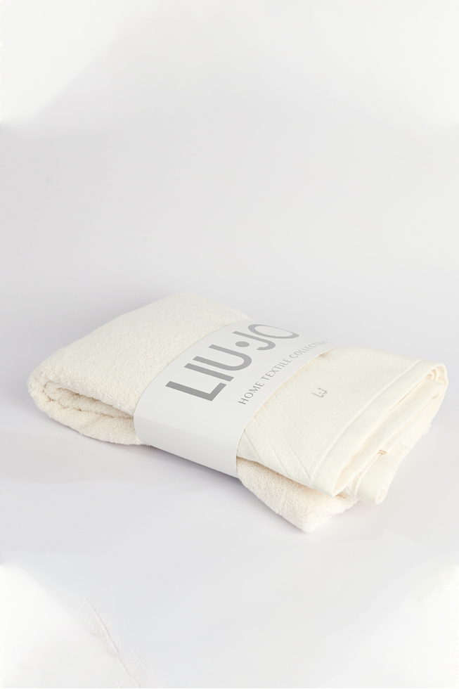 Полотенце кремовое из хлопка 100x150 см 2