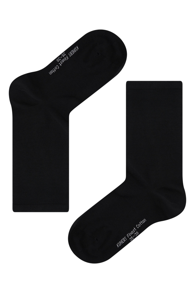 Носки женские чёрные Finest Cotton 4
