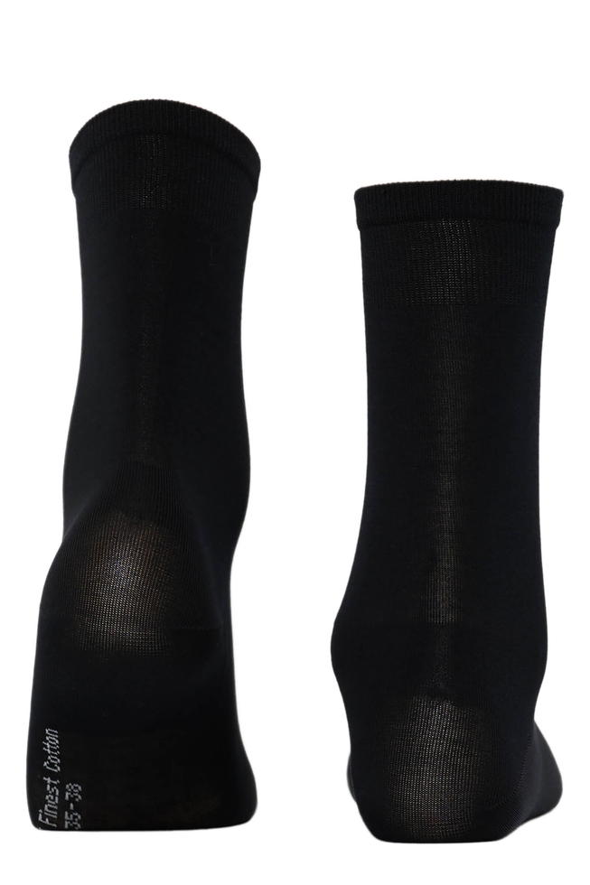 Носки женские чёрные Finest Cotton 2