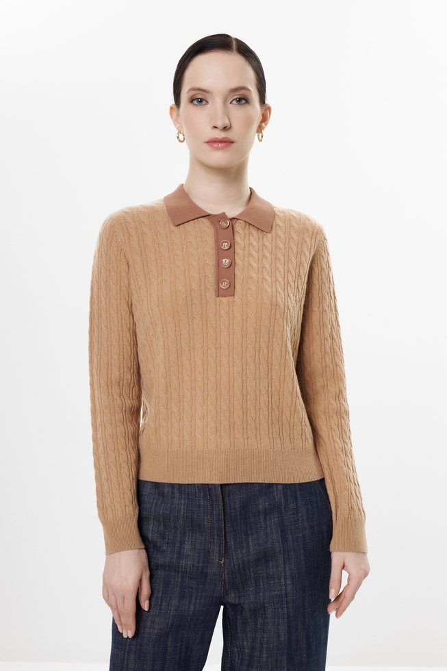 Женский джемпер с шерстью и кашемиром  1