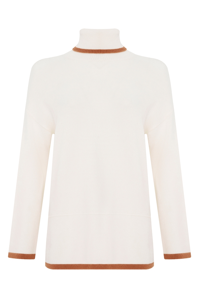 Женский джемпер с высоким горлом  5