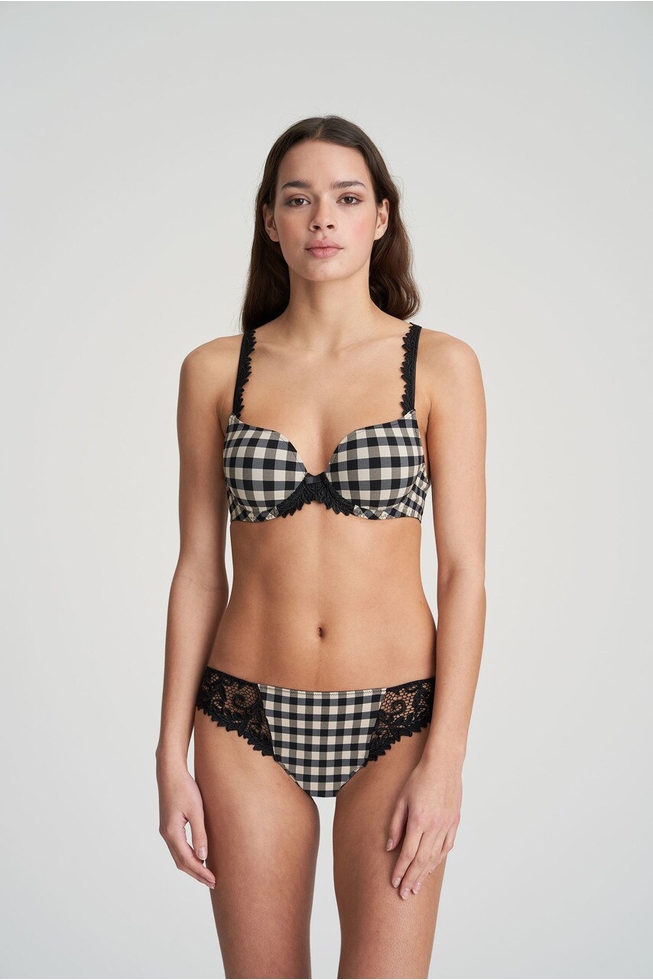  Бюстгальтер с мягкой чашкой в клетку  1