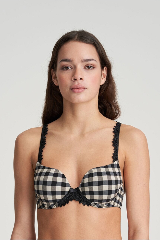  Бюстгальтер с мягкой чашкой в клетку  3