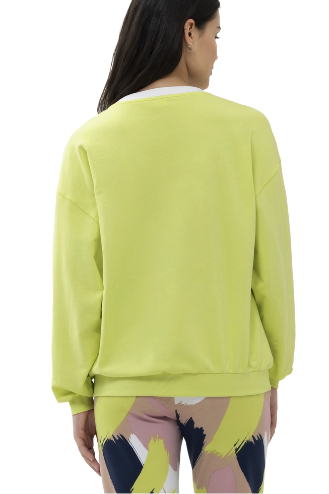 Женский домашний топ-джемпер лимонного цвета 2