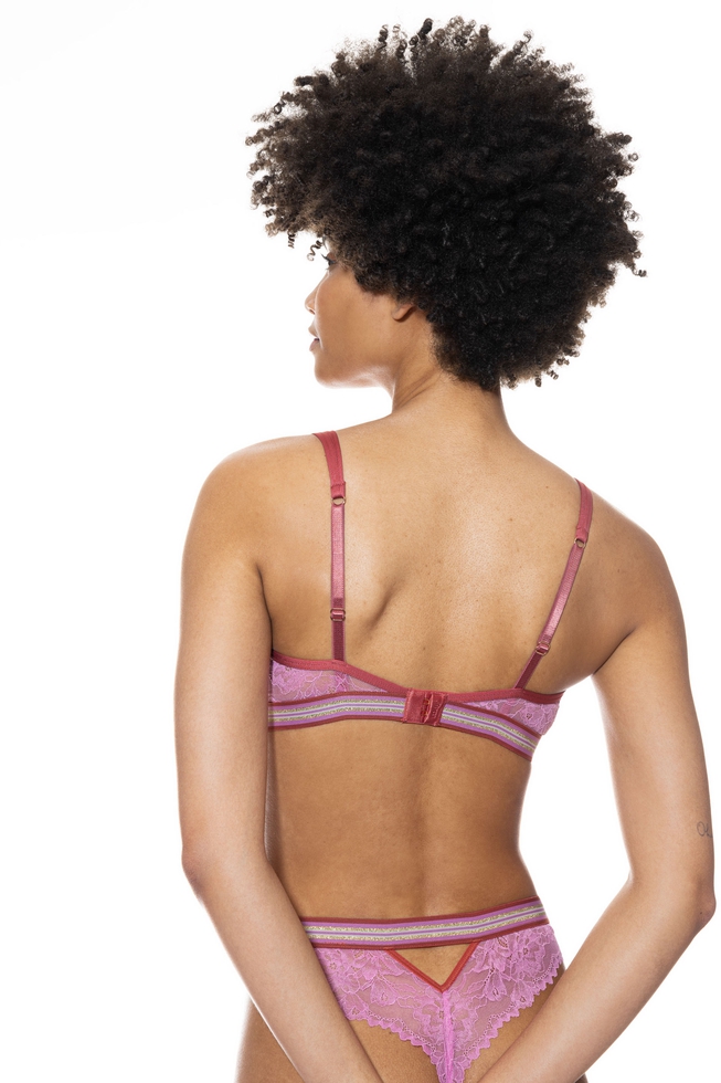  Женский кружевной бюстгальтер-топ с мягкими чашками  2