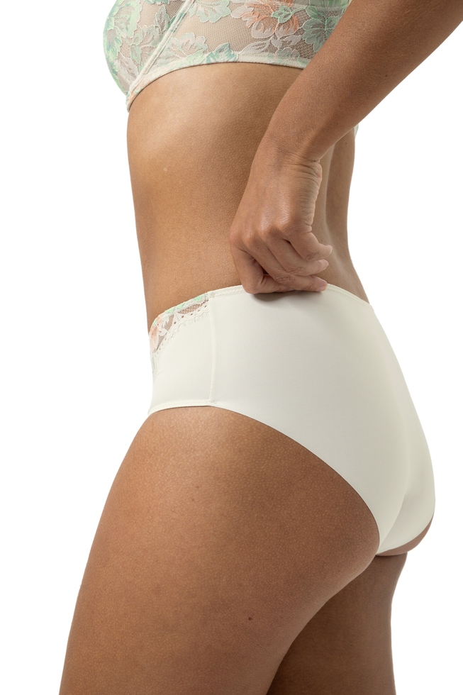  Женские высокие трусы-слипы с кружевом  4