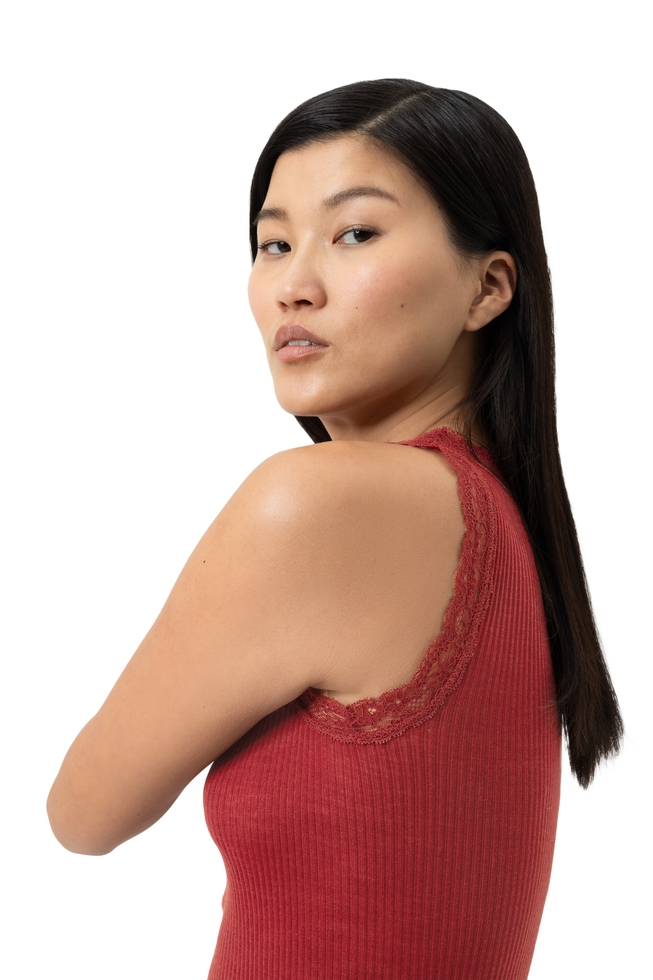 Женский домашний топ из шерсти с кружевом 3