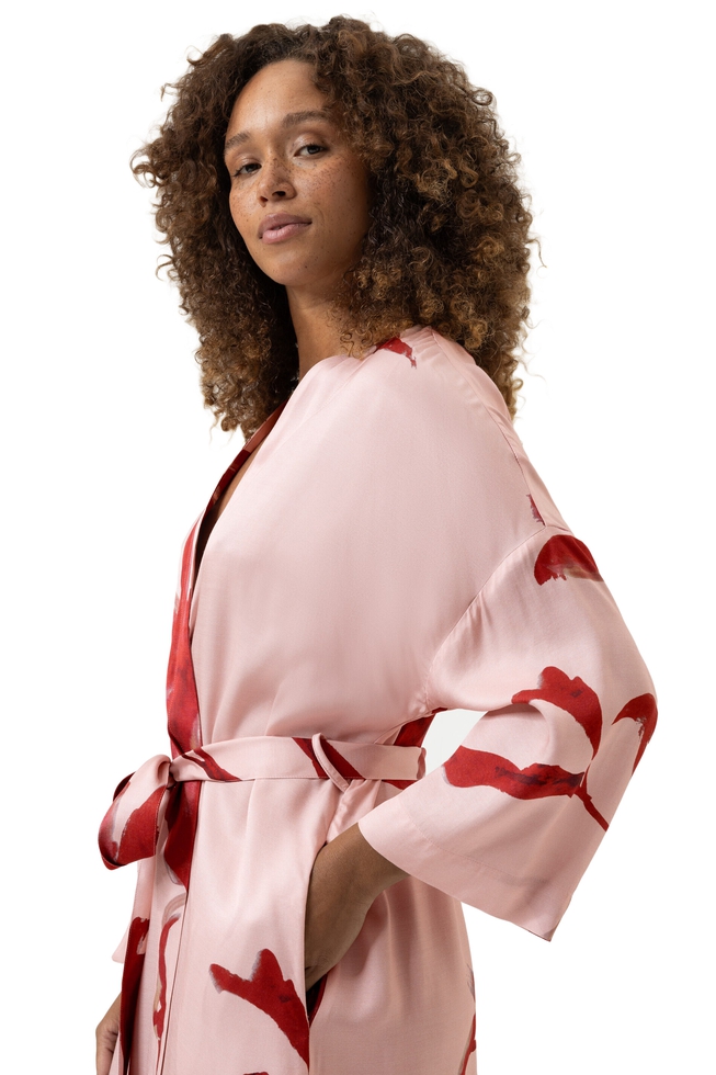 Женский длинный халат с принтом  3