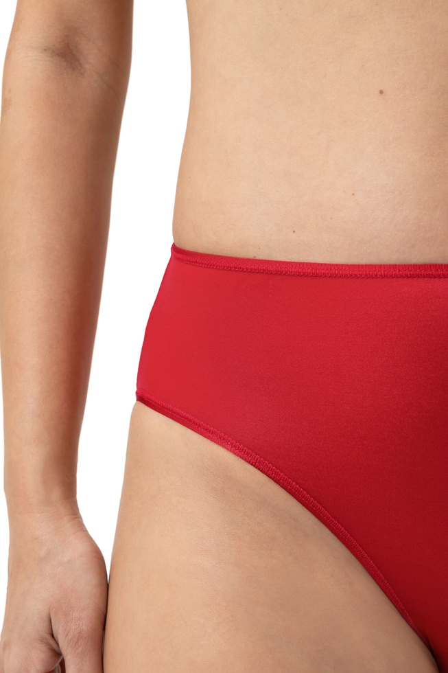 Женские высокие красные трусы-слипы 3