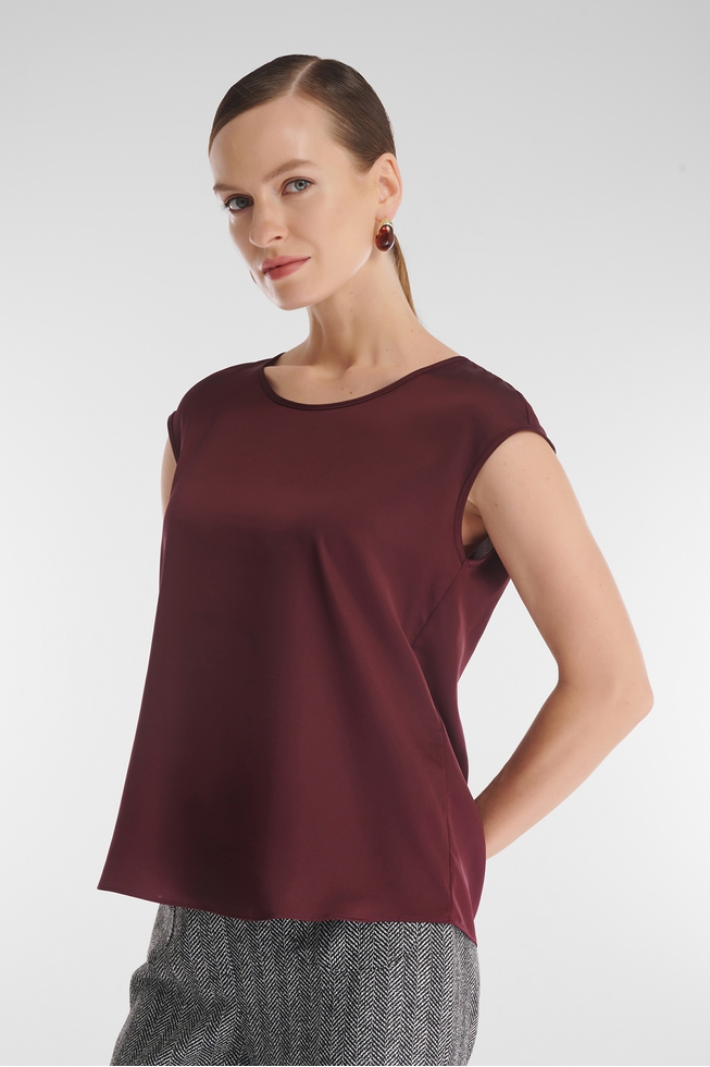 Женский бордовый топ 4