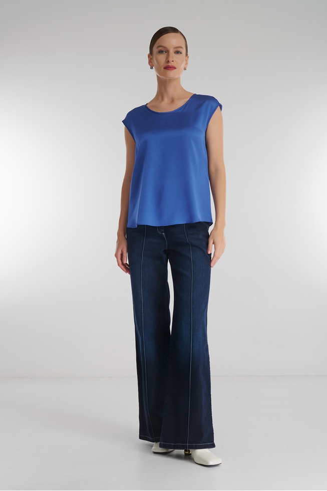 Женский синий топ 3