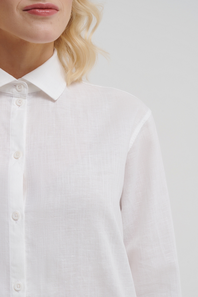 Белая блузка с длинными рукавами 4