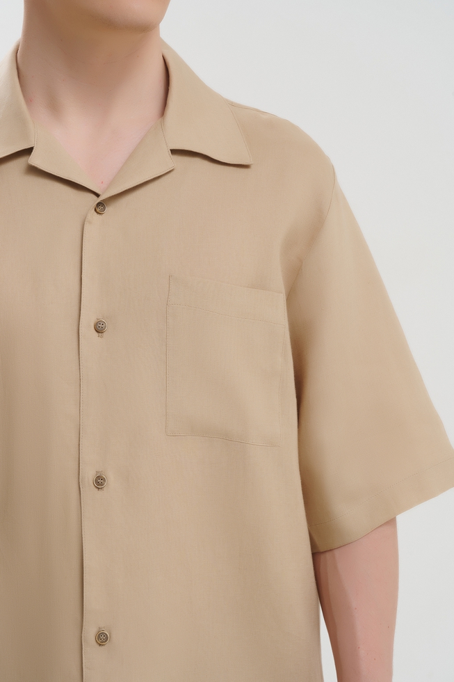 Мужская бежевая рубашка 4