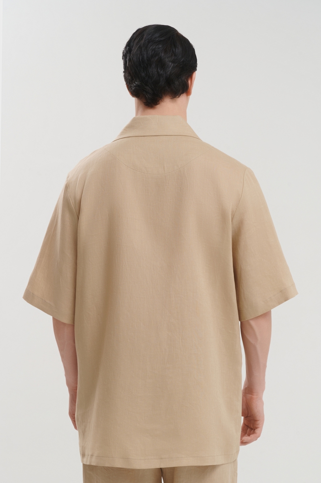 Мужская бежевая рубашка 2