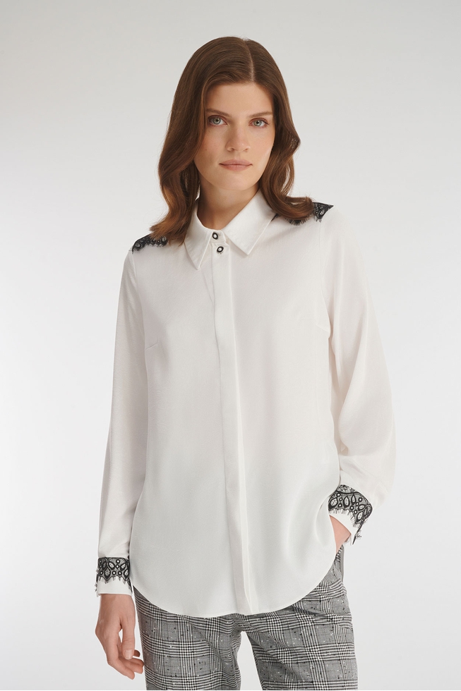 Белая блузка с длинным рукавом 1