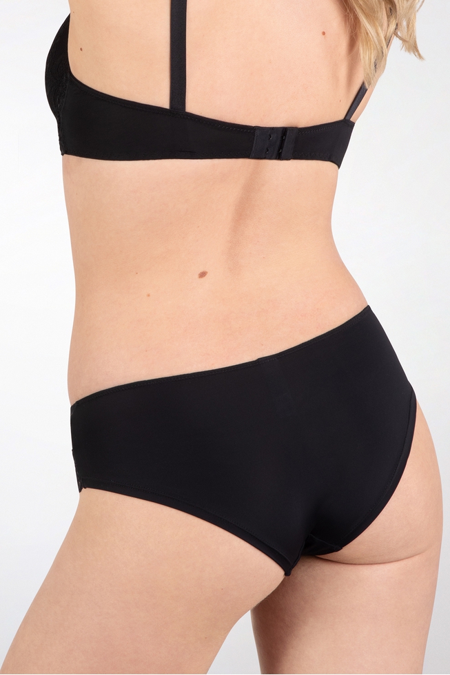 Женские кружевные черные трусы-слипы 2