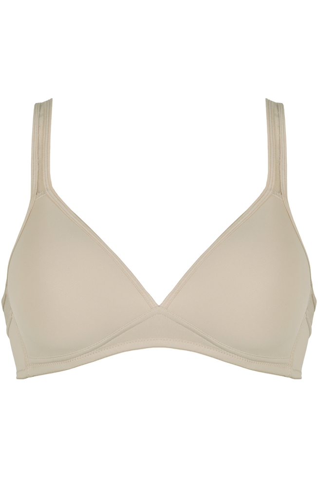 Бежевый бюстгальтер-топ с мягкими чашками  1