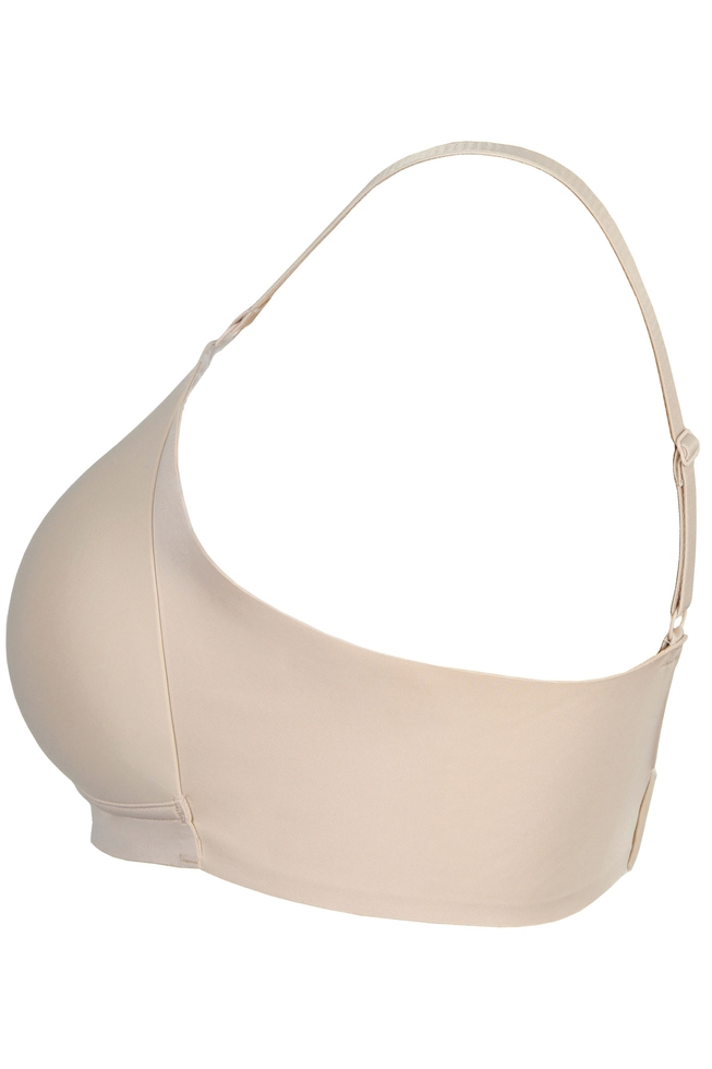  Бежевый бюстгальтер-топ с мягкими чашками  2