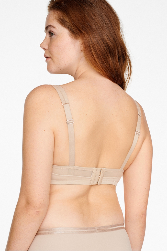  Бежевый бюстгальтер-спейсер с мягкими чашками  2