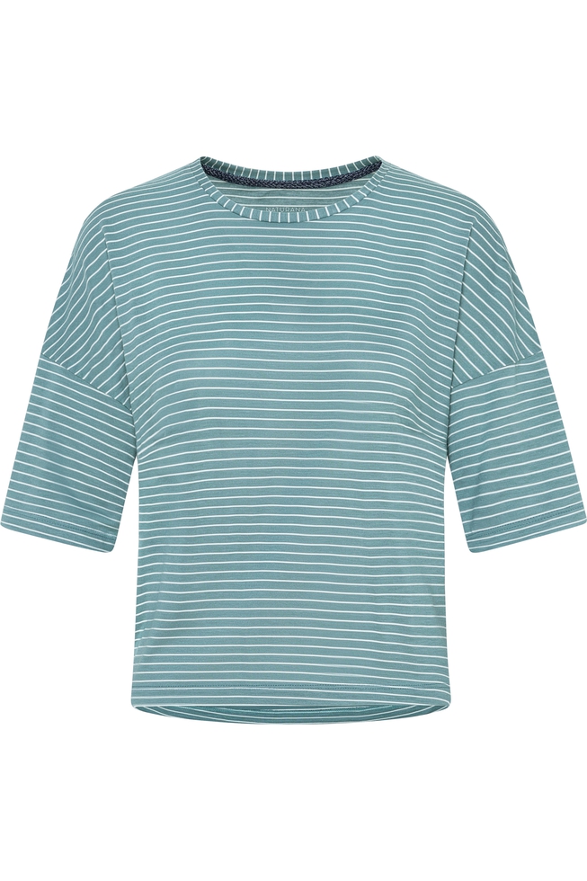 Женская домашняя футболка в полоску 1