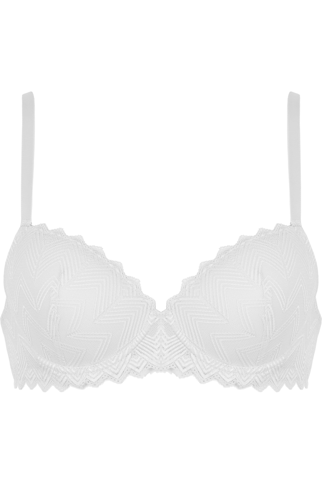  Белый бюстгальтер-топ с мягкими чашками  1