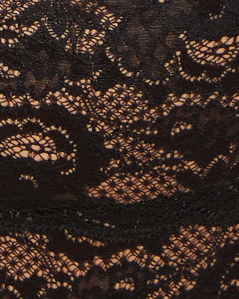 Чёрный кружевной бюстгальтер-бандо с мягкими чашками 3