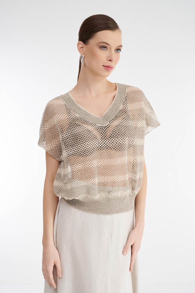 Женский серый топ 1