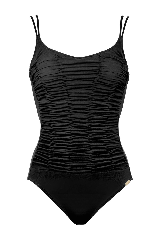 Слитный черный купальник 1