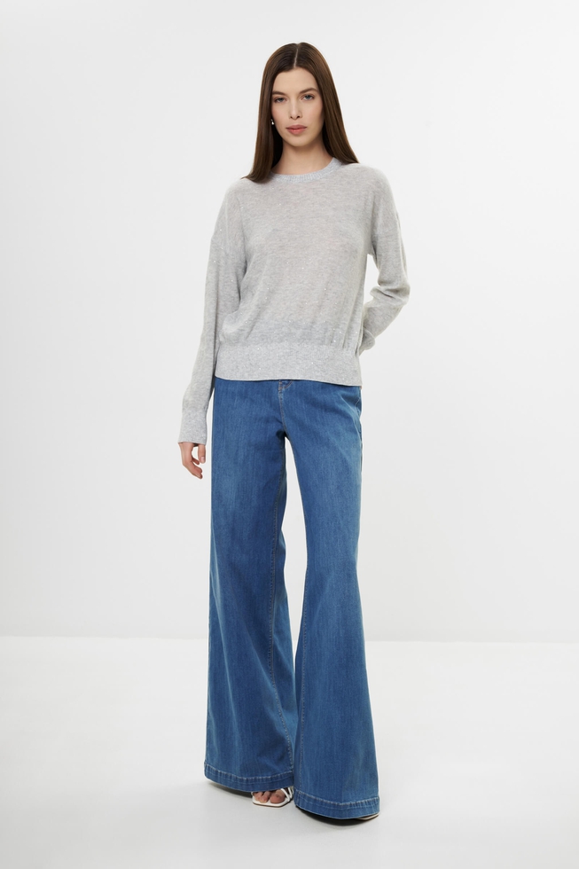 Женский серый джемпер 3