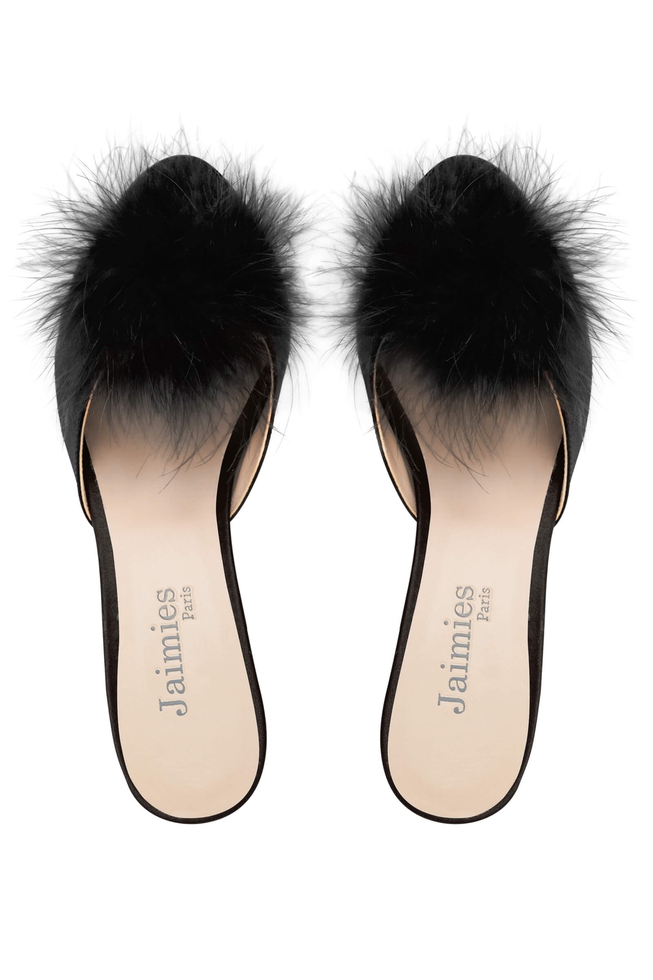 Женские чёрные домашние туфли 3