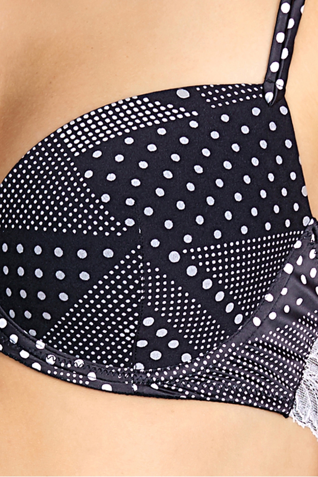 Бюстгальтер с плотной чашкой в горошек 4