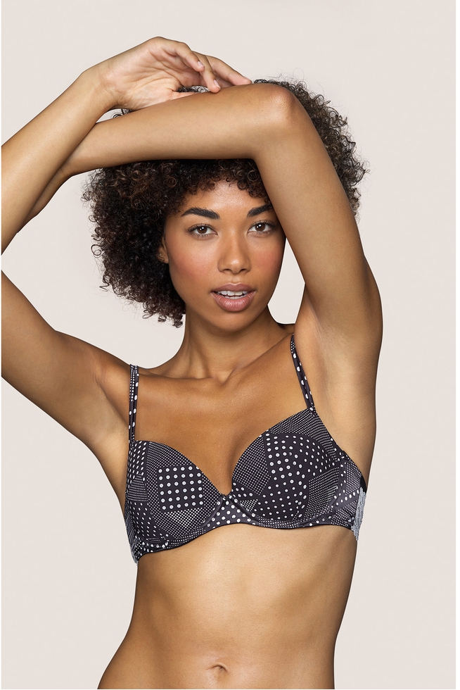 Бюстгальтер с плотной чашкой в горошек 7