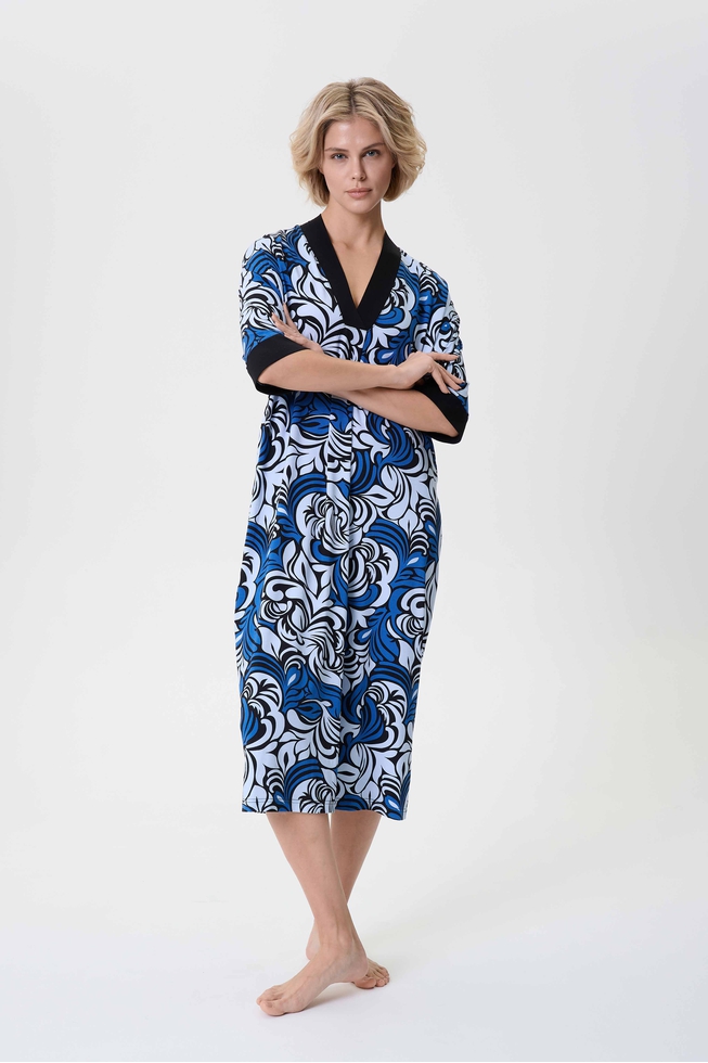  Женское длинное домашнее платье  5