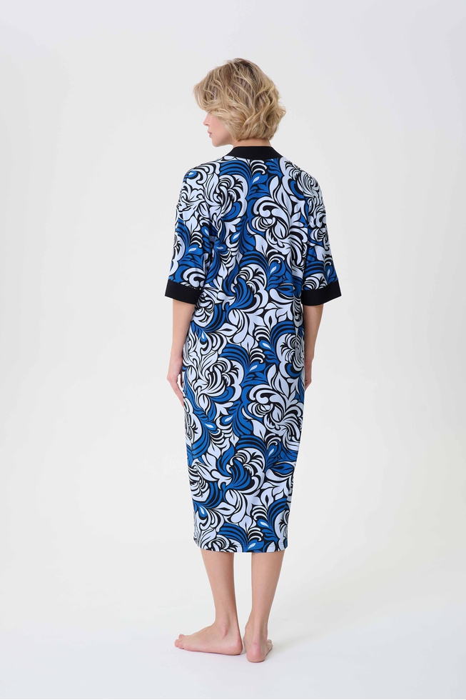  Женское длинное домашнее платье  2