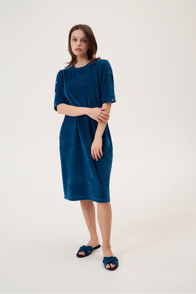  Женское домашнее платье миди  3