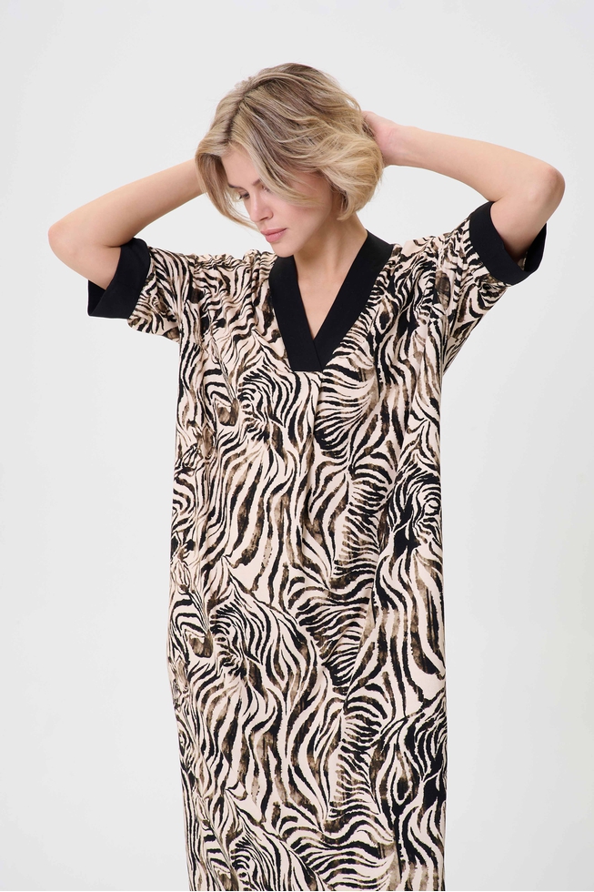  Женское длинное домашнее платье  6