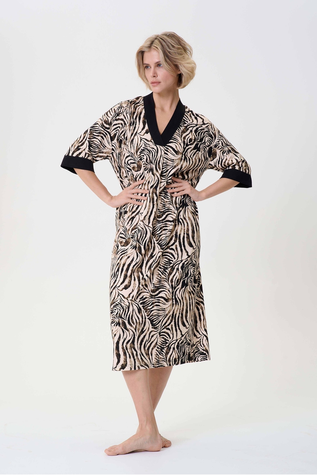  Женское длинное домашнее платье  3